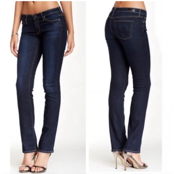 Adriano Goldschmied AG The Ballad Slim Boot Cut Jeans 28 Dark Blue Women's #H5-1 - Picture 1 of 14